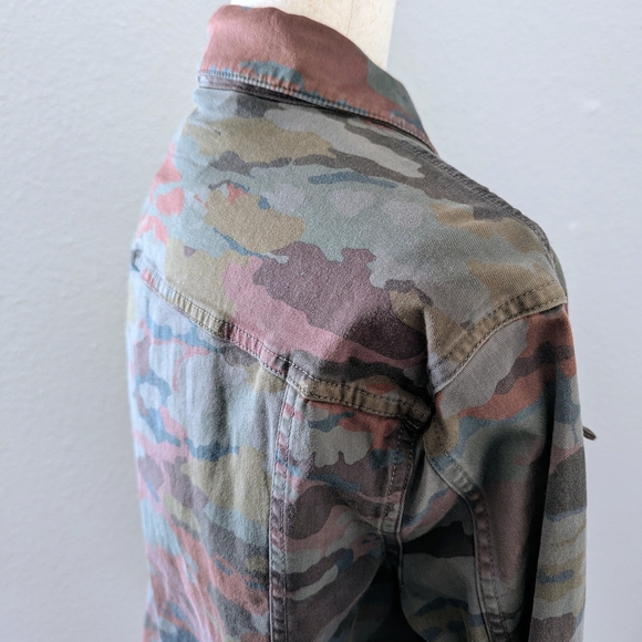 NWT J Brand Acamar Camouflag Trucker Jean Jacket Unisex S Demin - Picture 7 of 14